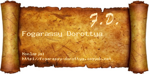 Fogarassy Dorottya névjegykártya